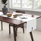 Black and white tropical palm tree pattern Table Runner Gallery Image 2