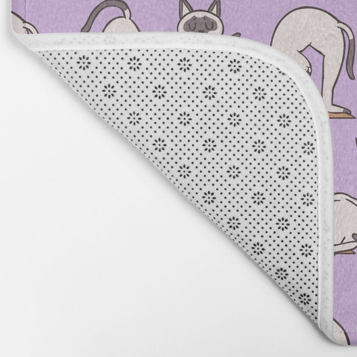 Siamese Cat Yoga Bath Mat Gallery Image 2