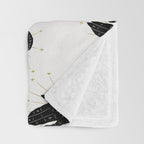 Mystic Hand with Eye - Black and Gold Ink Throw Blanket Gallery Image 3