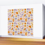 Vintage abstract flower art pattern Wall Mural Gallery Image 2