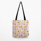 Vintage abstract flower art pattern Tote Bag Gallery Image 2