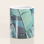 Tropical, Palm Trees, Green and Blue, Abstract Coffee Mug Gallery Image 4