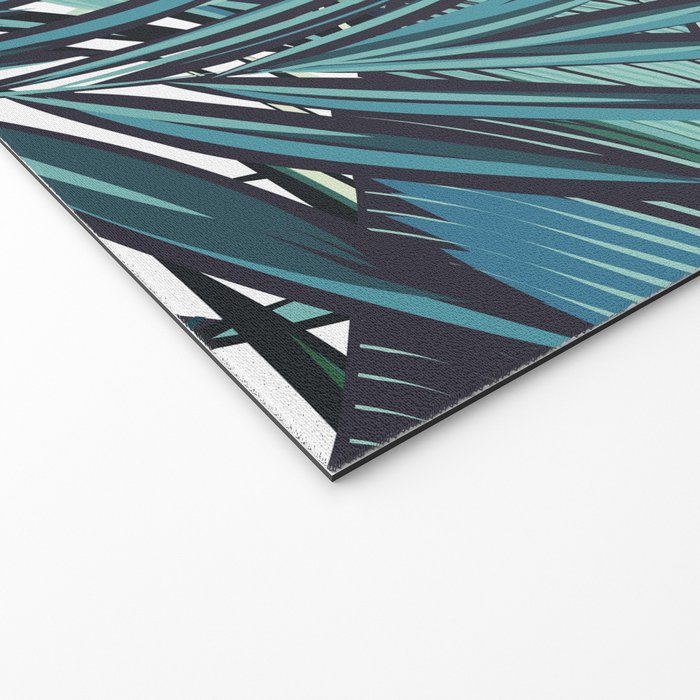 Tropical, Palm Trees, Green and Blue, Abstract Welcome Mat Gallery Image 2
