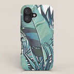 Tropical, Palm Trees, Green and Blue, Abstract iPhone Case Gallery Image 1