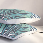 Tropical, Palm Trees, Green and Blue, Abstract Pillow Sham Gallery Image 3