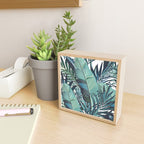 Tropical, Palm Trees, Green and Blue, Abstract Mini Art Print Gallery Image 2