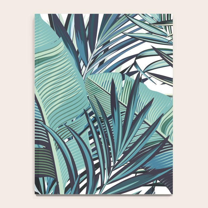 Tropical, Palm Trees, Green and Blue, Abstract Notebook Gallery Image 4