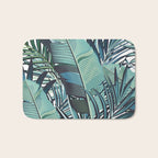 Tropical, Palm Trees, Green and Blue, Abstract Bath Mat Gallery Image 1