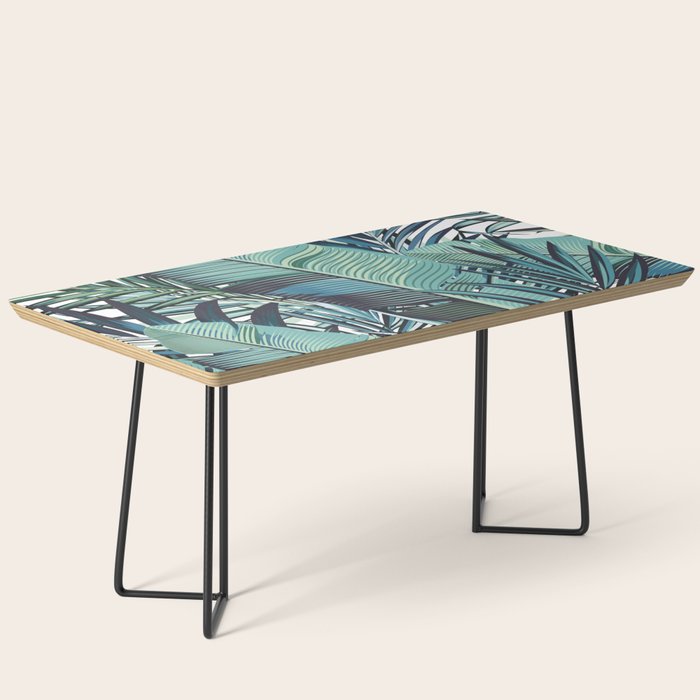 Tropical, Palm Trees, Green and Blue, Abstract Coffee Table Gallery Image 1