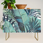 Tropical, Palm Trees, Green and Blue, Abstract Credenza Gallery Image 1
