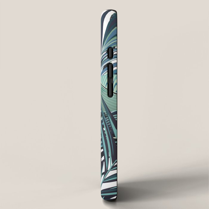 Tropical, Palm Trees, Green and Blue, Abstract iPhone Case Gallery Image 2