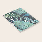 Tropical, Palm Trees, Green and Blue, Abstract Notebook Gallery Image 3