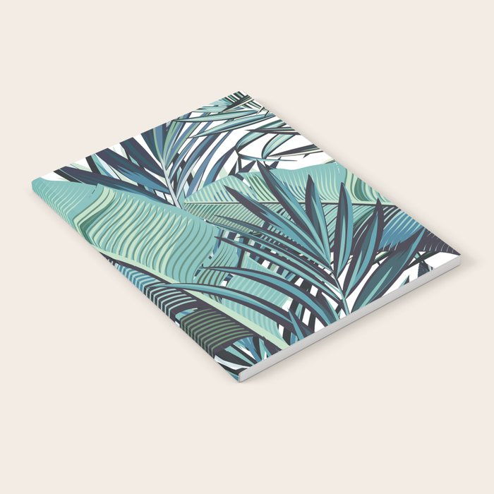 Tropical, Palm Trees, Green and Blue, Abstract Notebook Gallery Image 1