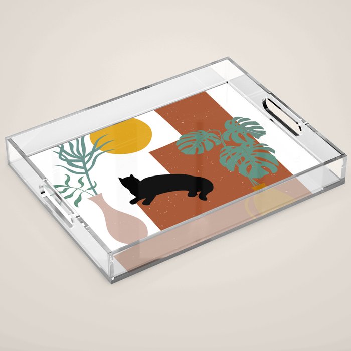 The Cat and The Sun II Acrylic Tray Gallery Image 1