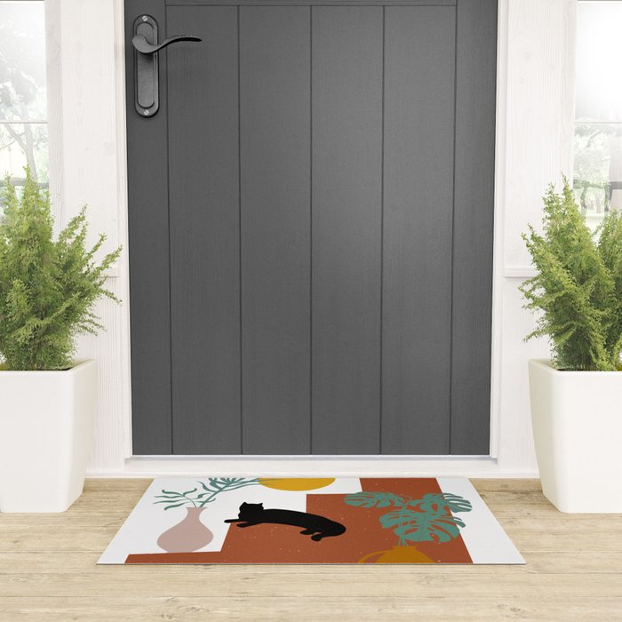 The Cat and The Sun II Welcome Mat Gallery Image 3