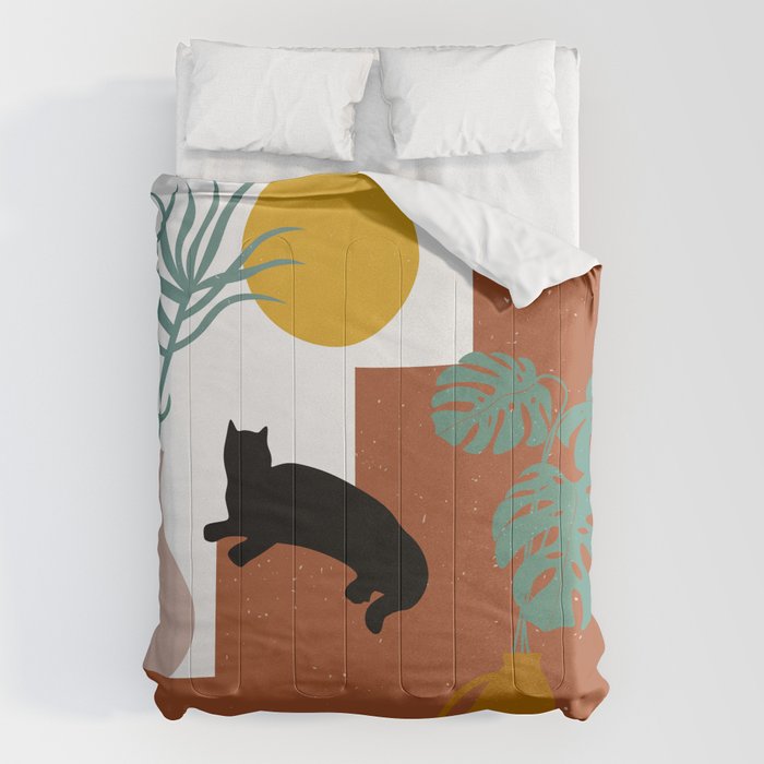 The Cat and The Sun II Comforter Gallery Image 1