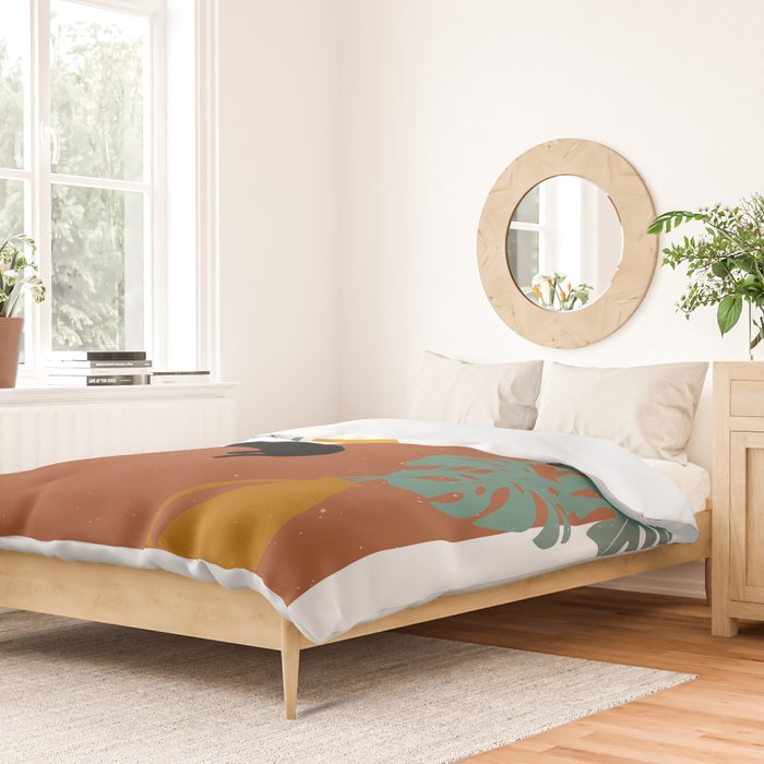 The Cat and The Sun II Duvet Cover Gallery Image 2