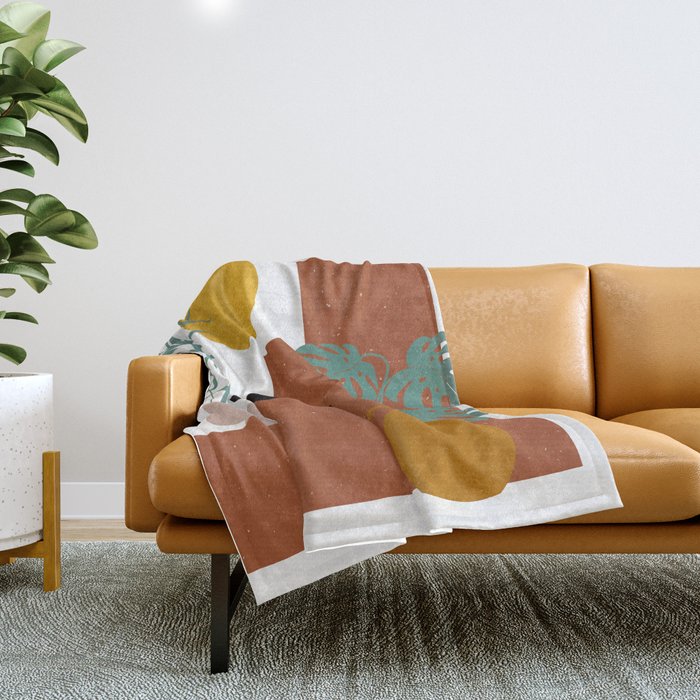 The Cat and The Sun II Throw Blanket Gallery Image 1