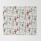 Festive Nutcracker holiday pattern Throw Blanket Gallery Image 2