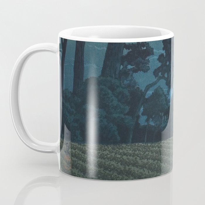 Hasui Kawase, Full Moon Over Magome - Vintage Japanese Woodblock Print Art Coffee Mug Gallery Image 3