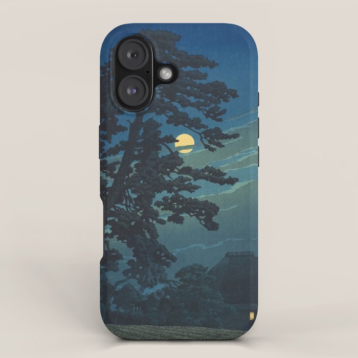 Hasui Kawase, Full Moon Over Magome - Vintage Japanese Woodblock Print Art iPhone Case Gallery Image 1