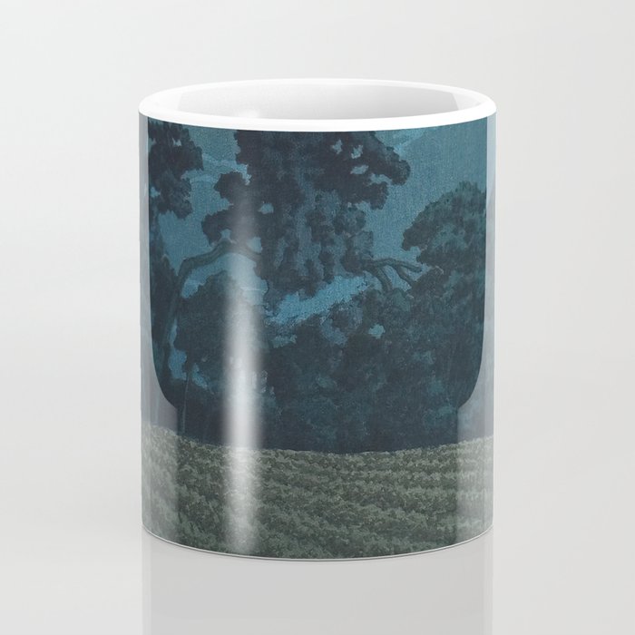 Hasui Kawase, Full Moon Over Magome - Vintage Japanese Woodblock Print Art Coffee Mug Gallery Image 4