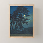 Hasui Kawase, Full Moon Over Magome - Vintage Japanese Woodblock Print Art Mini Art Print Gallery Image 1