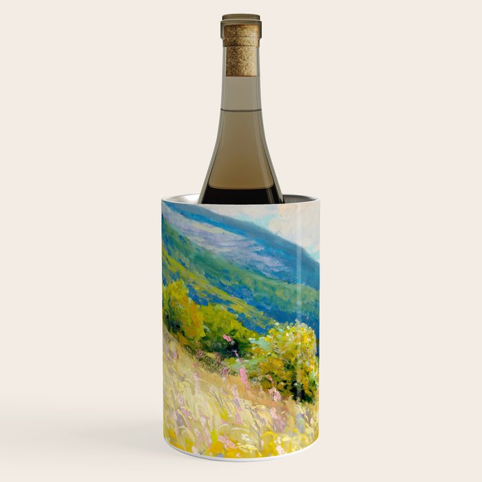 Pastel Landscape Painting Wine Chiller Gallery Image 2