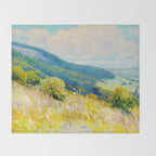 Pastel Landscape Painting Throw Blanket Gallery Image 2