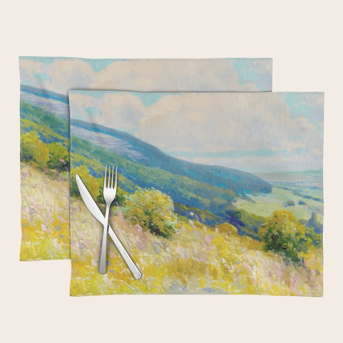 Pastel Landscape Painting Placemat Gallery Image 1
