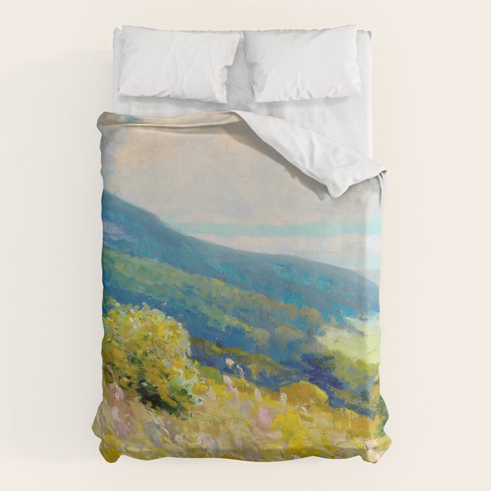 Pastel Landscape Painting Duvet Cover Gallery Image 6