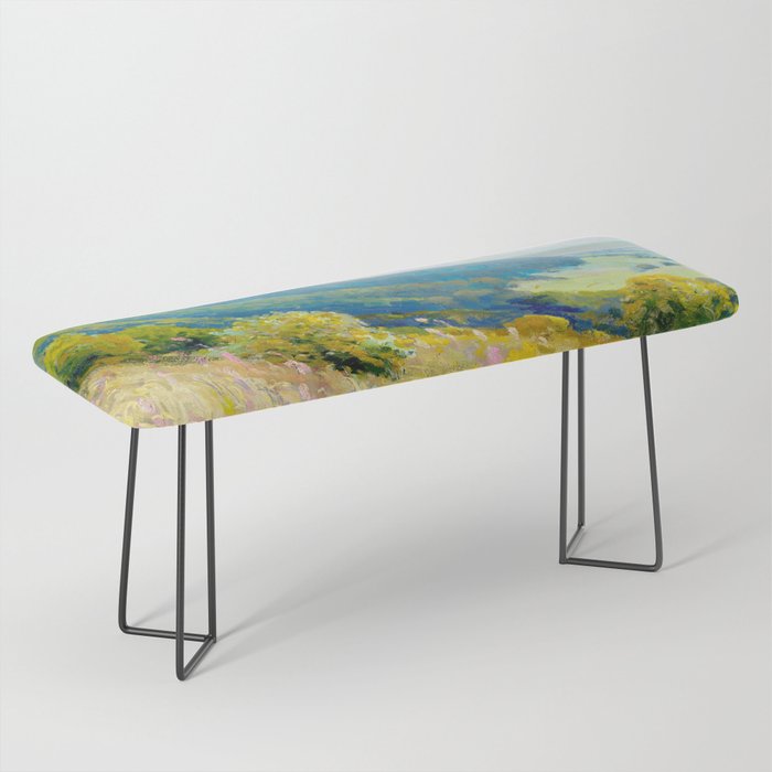 Pastel Landscape Painting Bench Gallery Image 1
