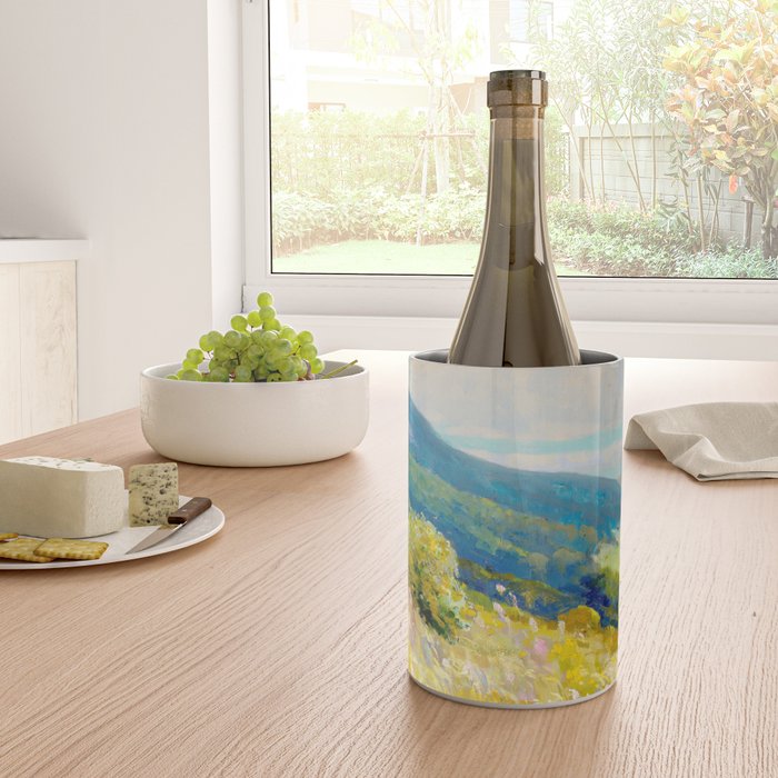 Pastel Landscape Painting Wine Chiller Gallery Image 4