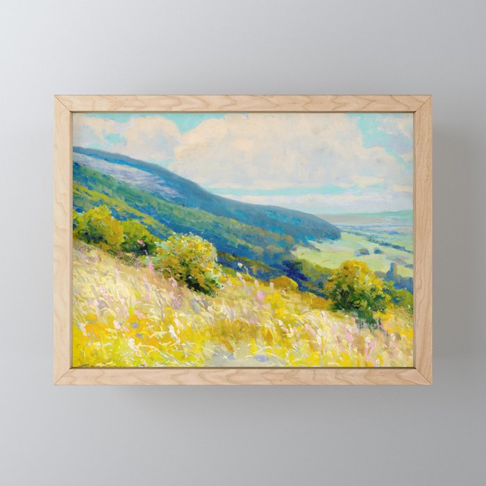 Pastel Landscape Painting Mini Art Print Gallery Image 1