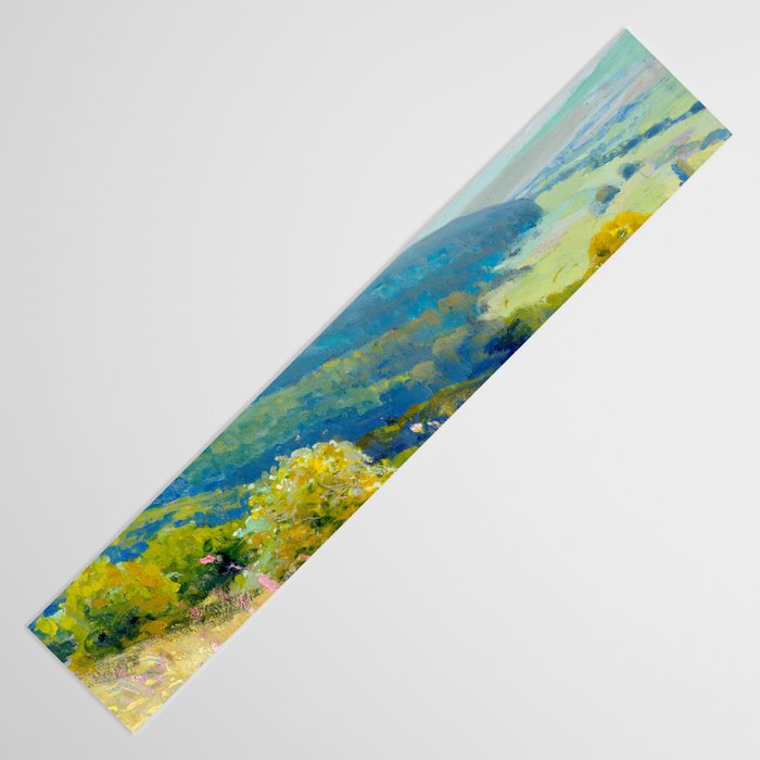 Pastel Landscape Painting Table Runner Gallery Image 3