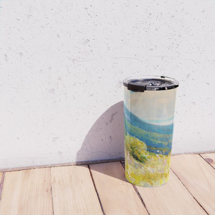Pastel Landscape Painting Travel Mug Gallery Image 4