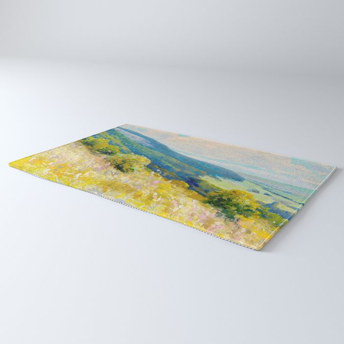 Pastel Landscape Painting Rug Gallery Image 3