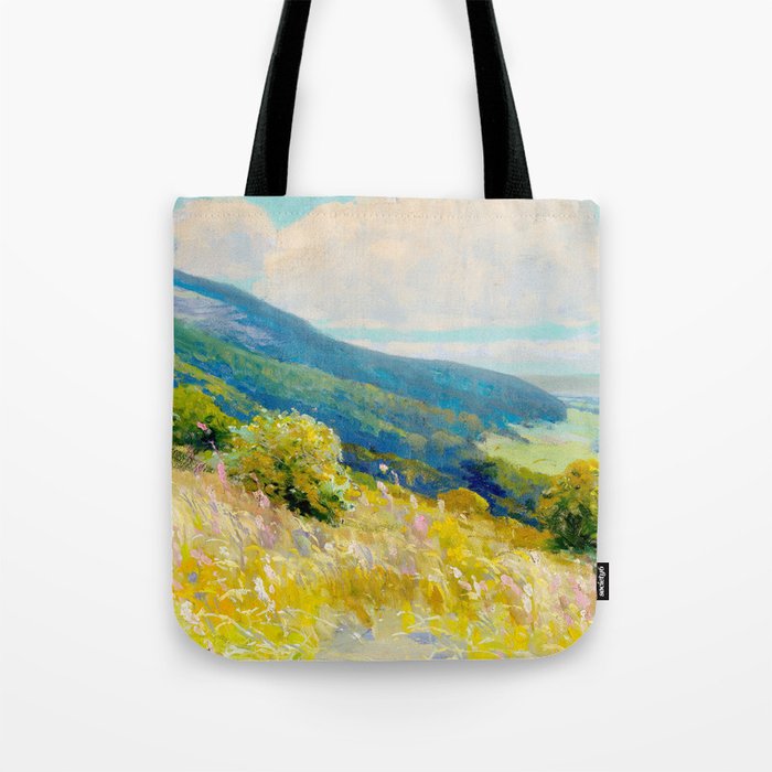 Pastel Landscape Painting Tote Bag Gallery Image 1