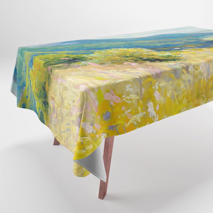 Pastel Landscape Painting Tablecloth Gallery Image 1