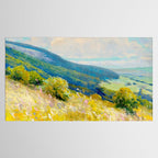 Pastel Landscape Painting Tablecloth Gallery Image 2