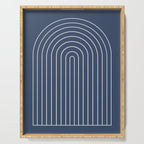 Minimal Arch XIV Navy Blue Modern Geometric Lines Serving Tray Gallery Image 1