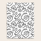 Fun black and white line doodle art pattern Notebook Gallery Image 4