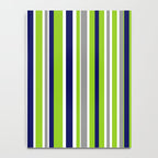 Lime Green Bright Navy Blue Gray and White Vertical Stripes Pattern Notebook Gallery Image 4
