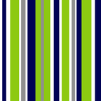 Lime Green Bright Navy Blue Gray and White Vertical Stripes Pattern Coffee Mug Gallery Image 2