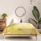 Yellow, Ivory and Brown Retro Flowers Comforter Gallery Image 3