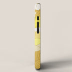 Yellow, Ivory and Brown Retro Flowers iPhone Case Gallery Image 2