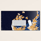 Shiba Inu The Great Wave in Night Desk Mat Gallery Image 1