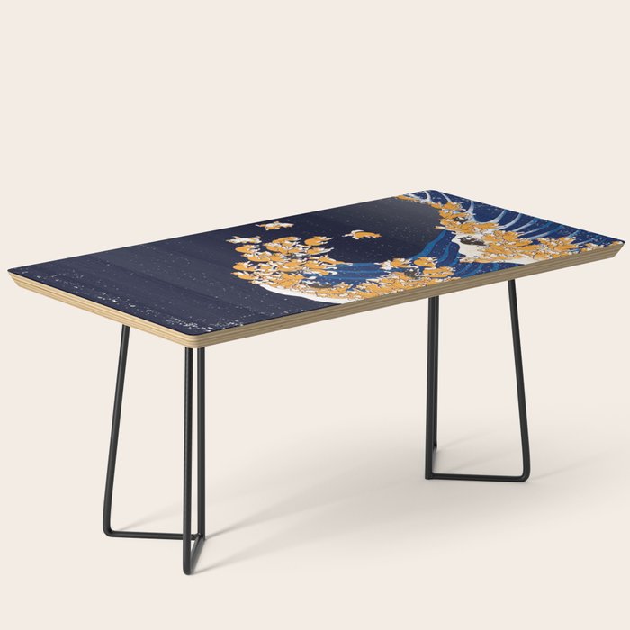 Shiba Inu The Great Wave in Night Coffee Table Gallery Image 1