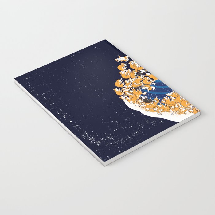 Shiba Inu The Great Wave in Night Notebook Gallery Image 3