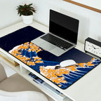 Shiba Inu The Great Wave in Night Desk Mat Gallery Image 2